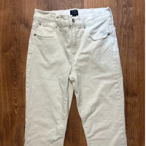 NWT J.Crew 9” Mid Rise Skinny Jeans In Signature Stretch White Size 27 - Picture 4 of 8